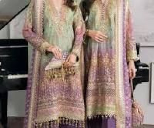 Luxury Chiffon 3 Piece Unstitched Embroidered