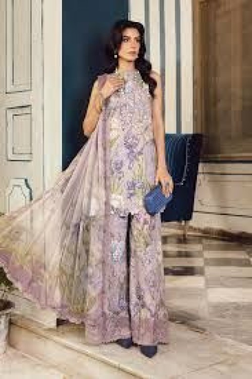 Printed Lawn Duptta Emb Collection 3 Piece Unstitched