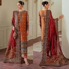 Baroque Chantelle Luxury Chiffon Embroidered 3 Piece Unstitched